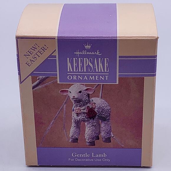 1991 Hallmark Keepsake Easter Collection Gentle Lamb Hand-Painted Ornament - Picture 2 of 6